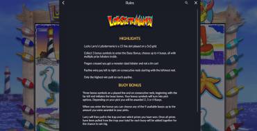 Lucky Larry's Lobstermania: Reglas
