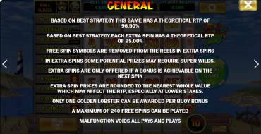 Lucky Larry`s Lobstermania Slingo: Reglas