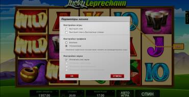 Lucky Leprechaun: Ajustes