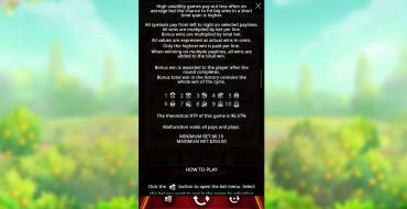 Lucky Mouse: Tabla de pagos