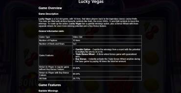 Lucky Vegas: Reglas