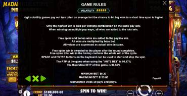 Madame Destiny Megaways: Reglas