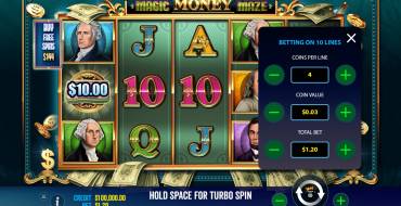 Magic Money Maze: Apuesta