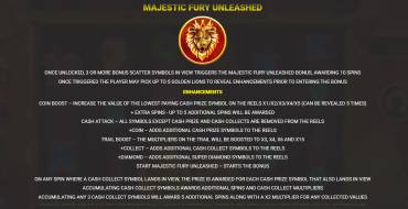 Majestic Fury Megaways Unleashed: Juegos de bonificación