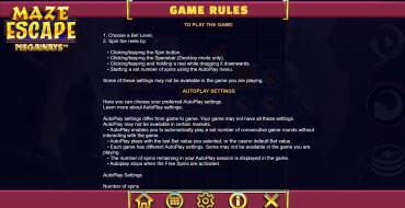 Maze Escape Megaways: Reglas