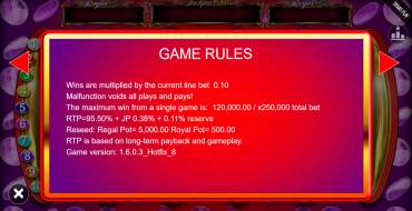 Mega Bars Jackpot King: Reglas