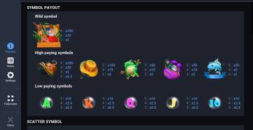 Mega Greatest Catch: Tabla de pagos