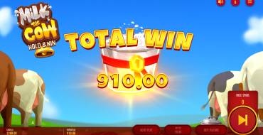 Milk the Cow Hold & Win: Ganancias