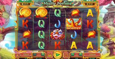 Mystic Fortune Deluxe: La pantalla principal del juego