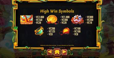 Mystic Fortune Deluxe: Símbolos altos