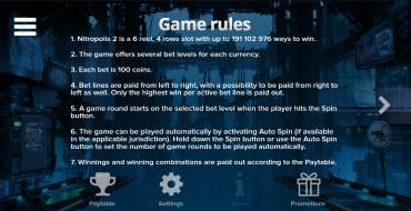 Nitropolis 2: Reglas