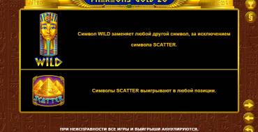 Pharaohs Gold 20: Reglas