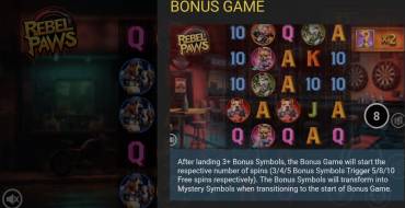 Rebel Paws: Juegos de bonificación