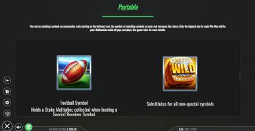 Red Zone Blitz: Tabla de pagos