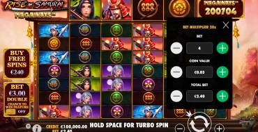 Rise of Samurai Megaways: Apuestas