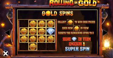 Rolling in Gold: Tiradas gratuitas y/o re-giros