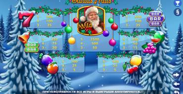 Santas Fruits: Tabla de pagos
