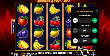 Shining Hot 100: Apuesta