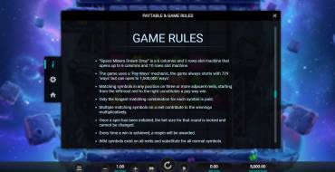 Space Miners Dream Drop: Reglas