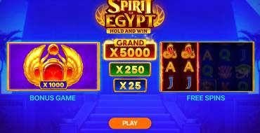 Spirit of Egypt: Hold and Win: Características únicas