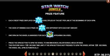 Star Watch Jungle: Juegos de bonificación