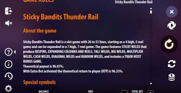 Sticky Bandits Thunder Rail: Reglas