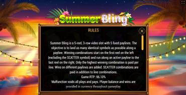 Summer Bling: Reglas