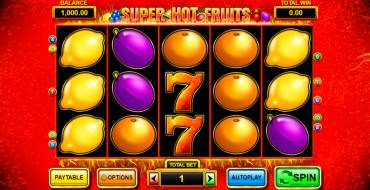 Super Hot Fruits: Máquina tragaperras