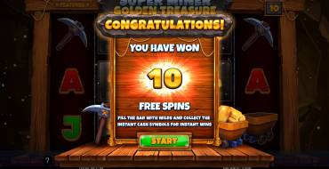 Super Miner – Golden Treasure: Giros gratis