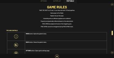 Take the Shot: Reglas