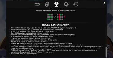 Thunder Wheel: Reglas