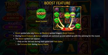 Tiger Gems: Hold and Win: Juegos de bonificación