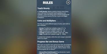 Toad’s Bounty: Reglas