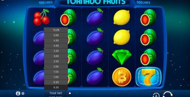 Tornado Fruits: Apuesta