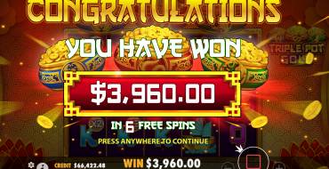 Triple Pot Gold: Ganancias