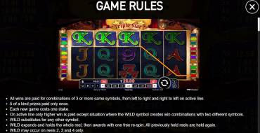 Triple Star: Reglas