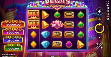 Vegas Starstruck: RUNNING WINS: Interfaz