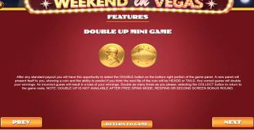 Weekend in Vegas: Juegos de bonificación