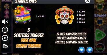 Wild Esqueleto Lightning Chase: Tabla de pagos