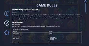 Wild Fruit Super Wheel: Reglas
