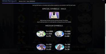 Wild Penguin: Tabla de pagos