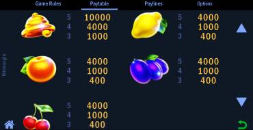 Winnergie: Tabla de pagos
