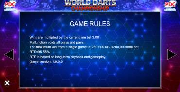 World Darts Championship: Reglas