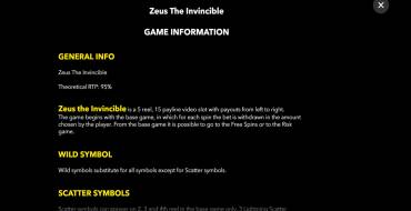 Zeus the Invincible: Reglas