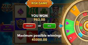 Zeus the Invincible: Juego de riesgo