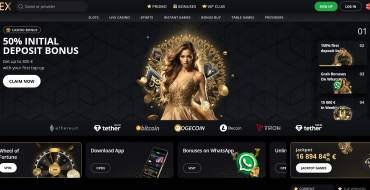 50 freespins for signing up at Lex Casino: Casino LEX