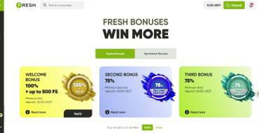 50 freespins for registering at Fresh casino with no maxwin limit: Casino en línea FRESH