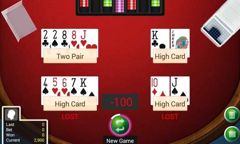 Una forma de póquer simultánea con dos combinaciones - Pai Gow