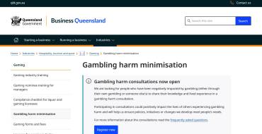 Queensland Office of Liquor and Gaming Regulation: Sitio web del Gobierno de Queensland