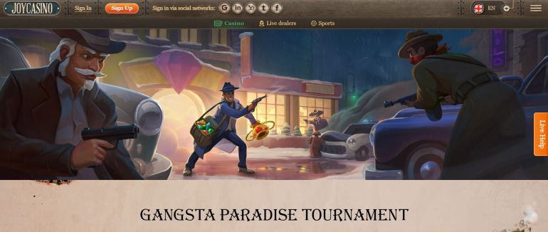 Weekly Slot Tournament en «El Torneo de gángster» en Joy Gangster tournament in Joycasino en